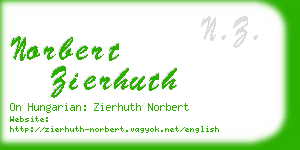 norbert zierhuth business card